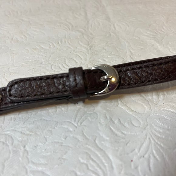 B. Makowsky Silver Metal & Leather Purse Charm Keychain w/Ring Luggage Tag 8.5" - Picture 13 of 14